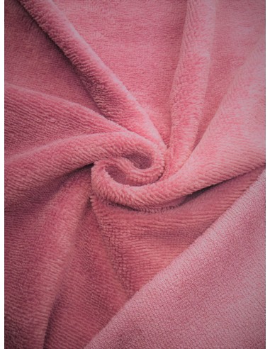 Tissu éponge bambou - Vieux rose