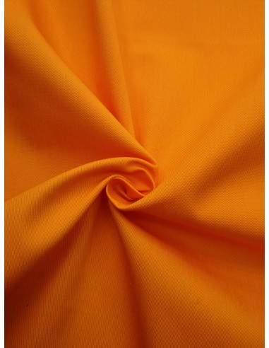 Tissu gabardine polyester/coton - Orange