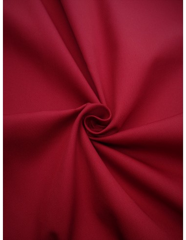 Tissu gabardine polyester/coton - Rouge