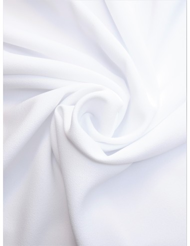 Tissu crêpe polyester - Blanc