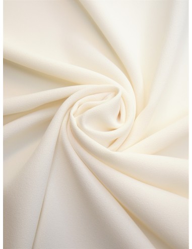 Tissu crêpe polyester - Blanc cassé