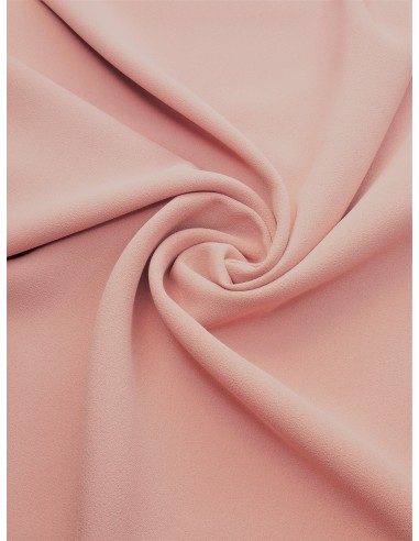 Tissu crêpe polyester - Rose poudré