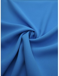 Tissu crêpe polyester - Bleu
