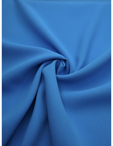 Tissu crêpe polyester - Bleu