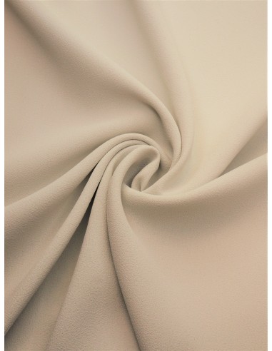 Tissu crêpe polyester - Beige clair