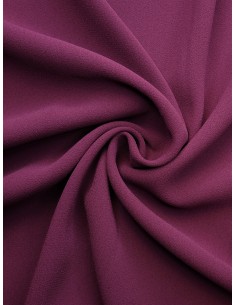 Tissu crêpe polyester - Prune