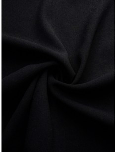 Tissu crêpe polyester - Noir