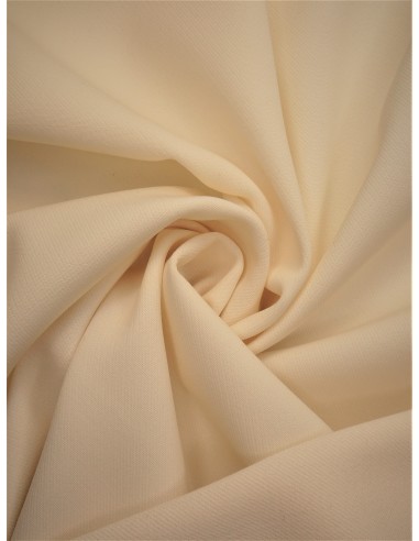 Tissu laine envers satin - Blanc cassé