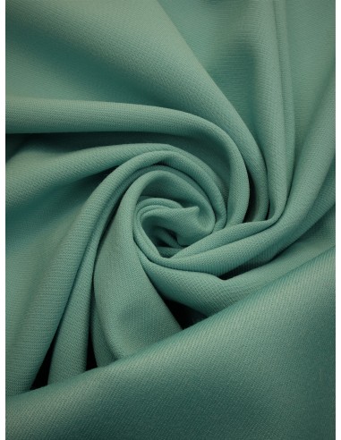 Tissu laine envers satin - Turquoise