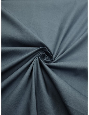Tissu popeline - Bleu gris