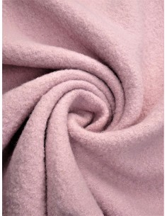Tissu laine bouillie - Rose...