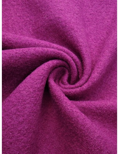 Tissu laine bouillie - Fuchsia