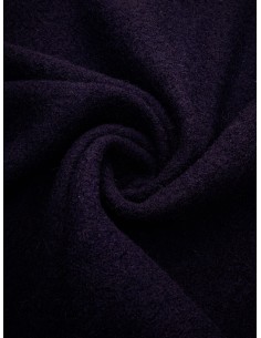 Tissu laine bouillie - Prune