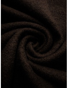 Tissu laine bouillie - Marron