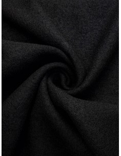 Tissu laine bouillie - Noir