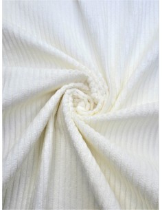 Tissu velours côtelé - Blanc