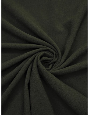 Tissu crêpe Pol/Vis/Élas - Kaki foncé