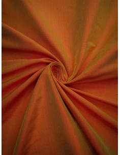 Tissu soie sauvage - Orange