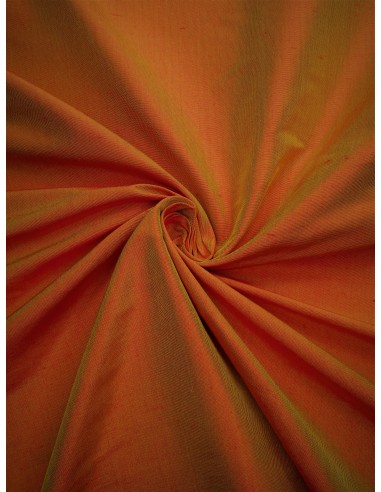 Tissu soie sauvage - Orange