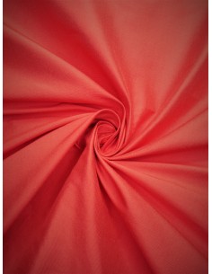 Tissu soie sauvage - Corail