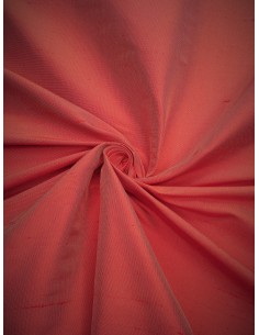 Tissu soie sauvage - Rouge
